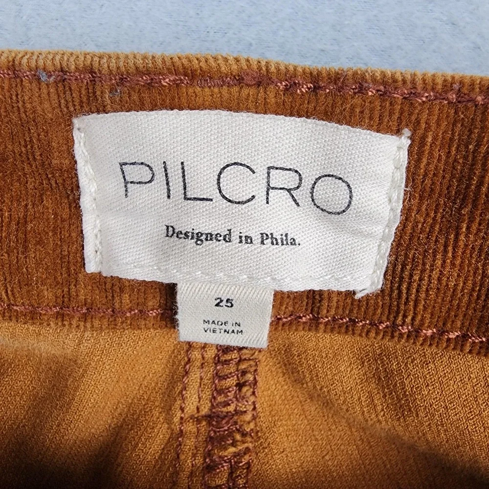 Pilcro Pants Womens 25 Brown Corduroy Skinny Ankle Stretch Casual 5 Pocket Chino